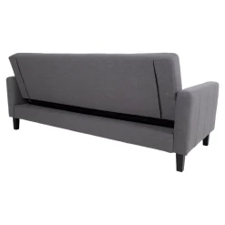 Sofa rozkładana Milton szara ciemna z pojemnikiem na pościel