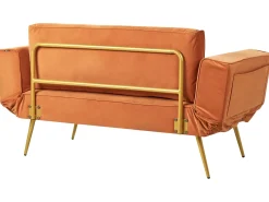 Sofa rozkładania pomarańczowa do salonu