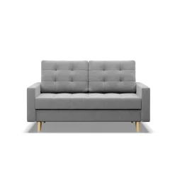 Sofa skandynawska, pikowana, NUBO, 152x92x92 cm, jasny szary | TYLETEGOTU