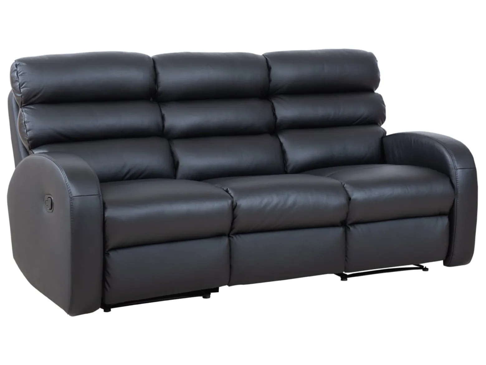 Sofa trzyosobowa Luton z funkcją relaks czarna