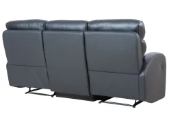 Sofa trzyosobowa Luton z funkcją relaks czarna