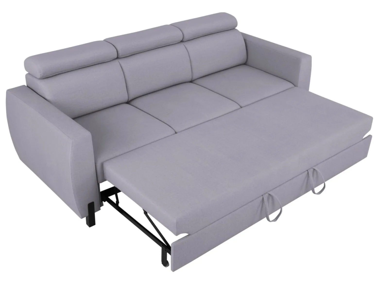 Sofa trzyosobowa Tulio rozkładana szara
