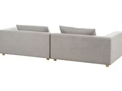 Sofa trzyosobowa z poduszkami jasnoszara