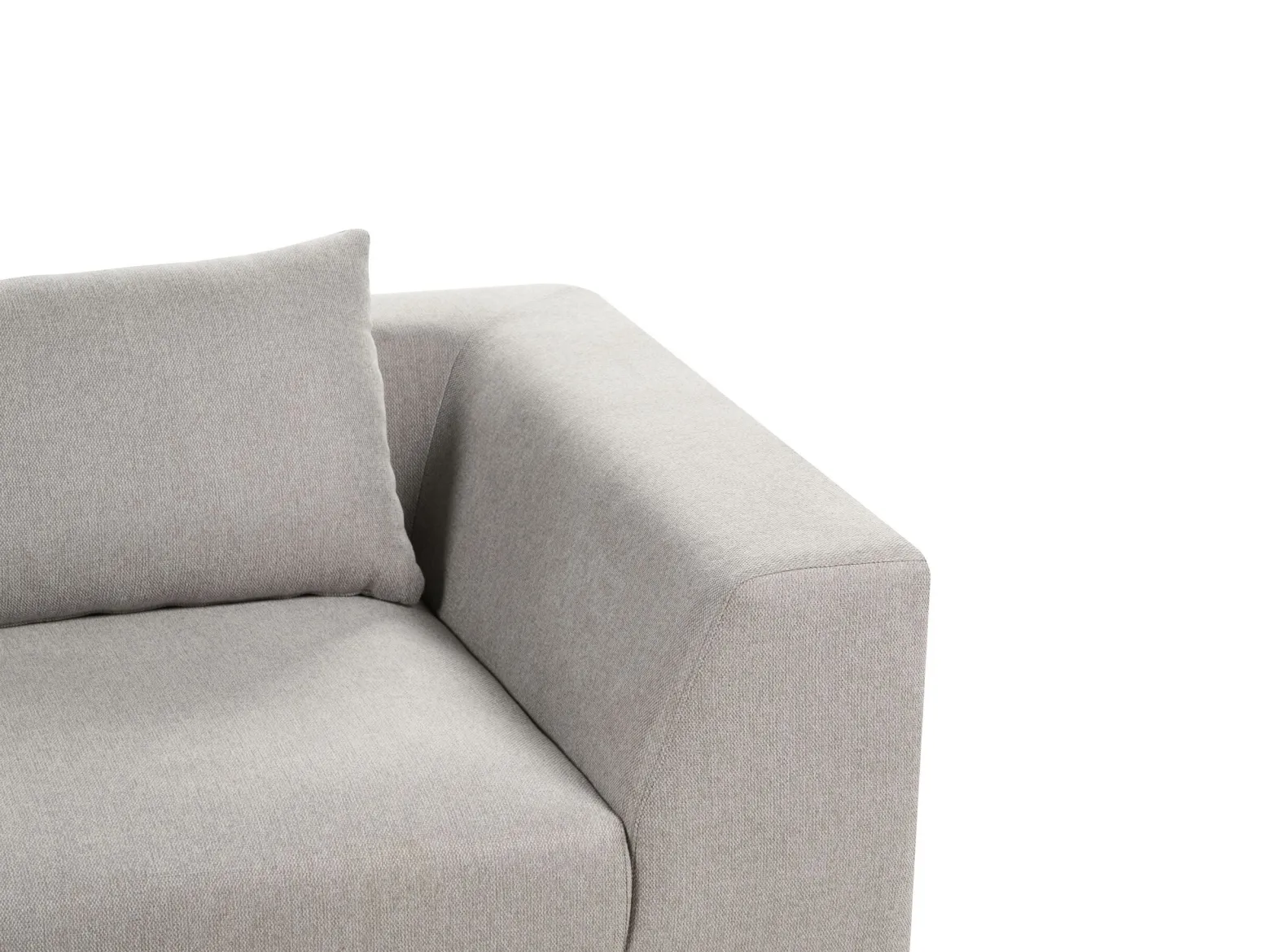Sofa trzyosobowa z poduszkami jasnoszara