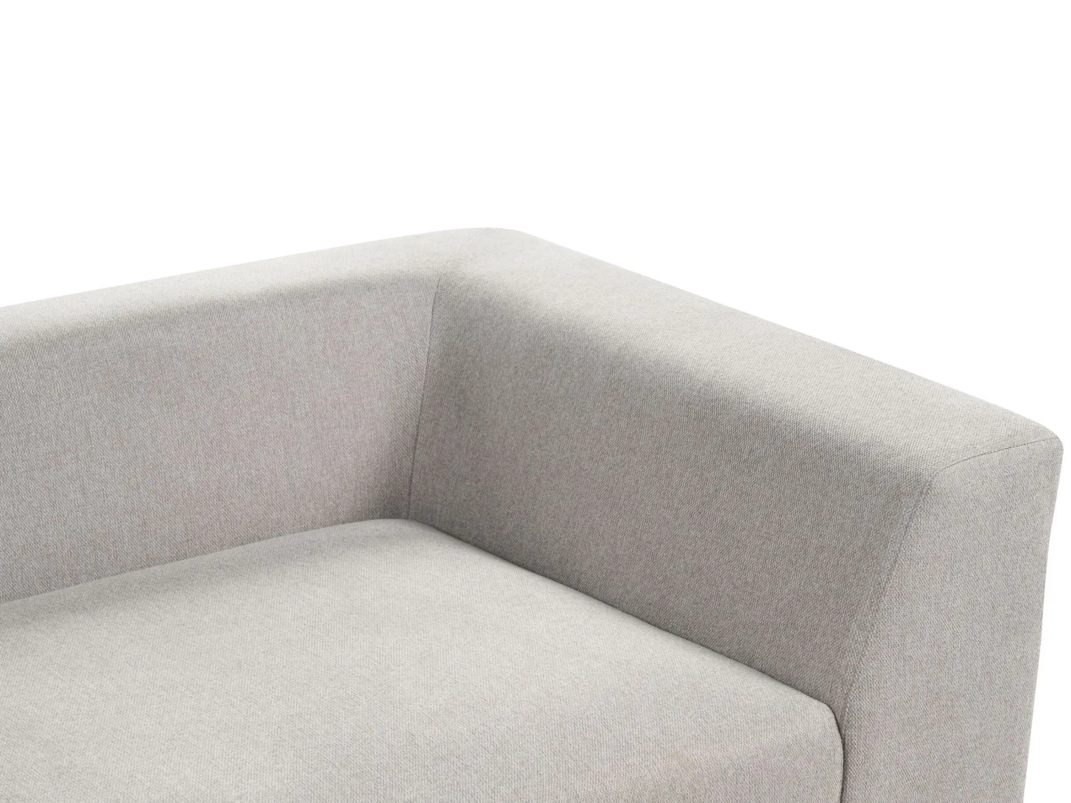 Sofa trzyosobowa z poduszkami jasnoszara