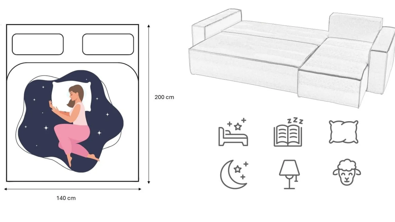 Sofa w kształcie L BEST narożnik tkanina Neve, Ciemnoniebieski Lewostronny