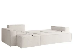 Sofa w kształcie L BEST narożnik tkanina Neve, Ciemnoszary Prawostronny