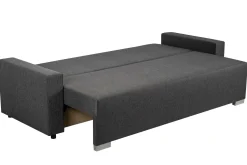 Sofa z funkcją spania sprężyny bonell Porto Grafitowa
