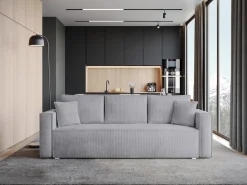 Sofa z funkcją spania TOP szary sztruks