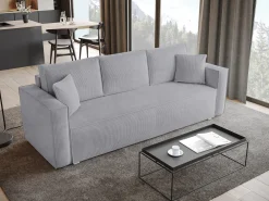 Sofa z funkcją spania TOP szary sztruks