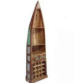 SPIRIT Regał / Winiarka #120 Drewno z odzysku 58x45x204 cm