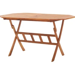 Stół ogrodowy Brąz 135 x 85 x 75 cm Drewno vidaXL