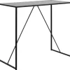 STÓŁ BAROWY Seaford CZARNY 120x60x105 cm METAL I MDF