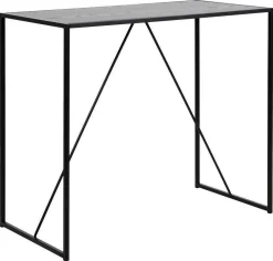 STÓŁ BAROWY Seaford CZARNY 120x60x105 cm METAL I MDF