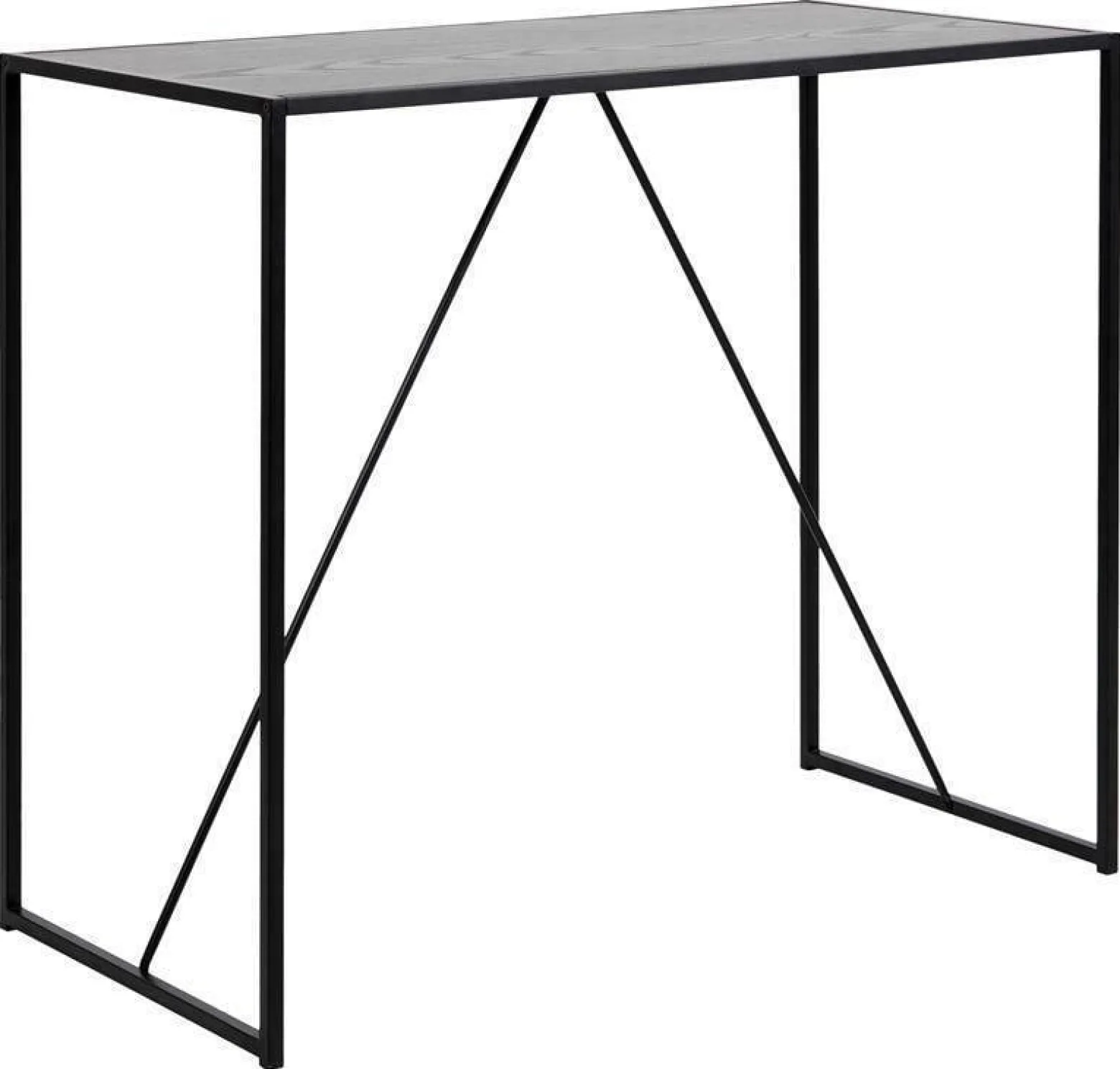 STÓŁ BAROWY Seaford CZARNY 120x60x105 cm METAL I MDF
