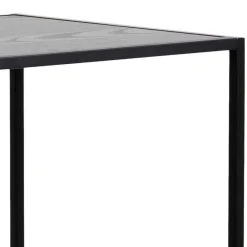 STÓŁ BAROWY Seaford CZARNY 120x60x105 cm METAL I MDF