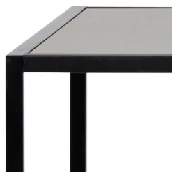 STÓŁ BAROWY Seaford CZARNY 120x60x105 cm METAL I MDF