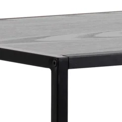STÓŁ BAROWY Seaford CZARNY 120x60x105 cm METAL I MDF