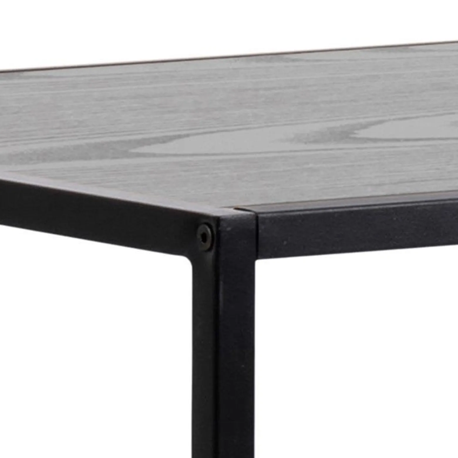 STÓŁ BAROWY Seaford CZARNY 120x60x105 cm METAL I MDF