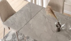 Stół Ceramiczny Rozkładany Spiek Kwarcowy Do Jadalni Kaszmir LUIGI 160/240