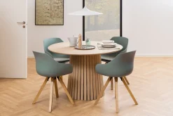 STÓŁ Christo OKRĄGŁY 120cm dąb bIelony Z FORNIRU