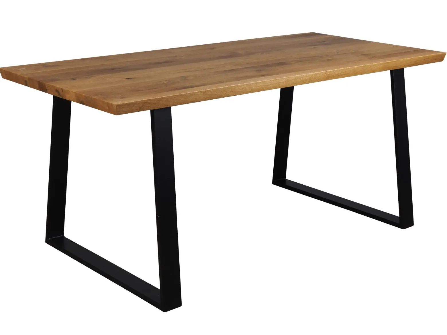 Stół dębowy 180x90 loftowy VALDEZ, metalowe czarne nogi