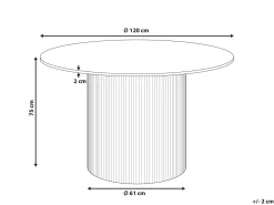 Stół do jadalni ALBINA Biały marmur 120 cm