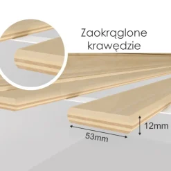 Stelaż wkład łóżka pod materac 80x200 cm 18 listew płaskich 250kg solidny
