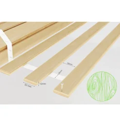 Stelaż wkład łóżka pod materac 80x200 cm 18 listew płaskich 250kg solidny