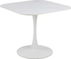 STÓŁ KWADRATOWY Malta biały CERAMICZNY BLAT metal