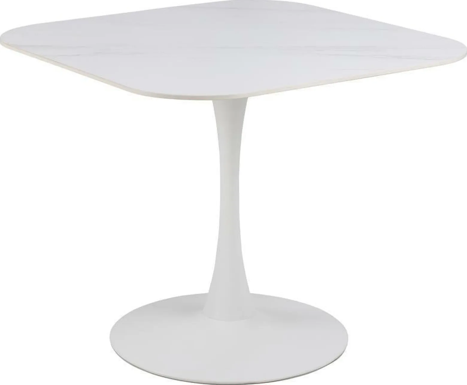 STÓŁ KWADRATOWY Malta biały CERAMICZNY BLAT metal