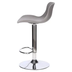 STOŁEK BAROWY Inge REGULOWANY 60-81 cm szary/chrom