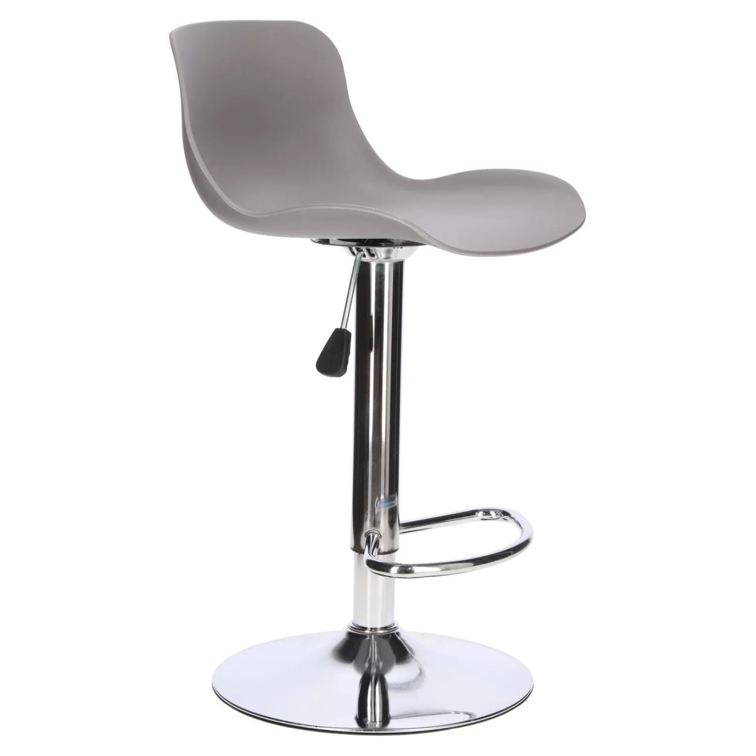 STOŁEK BAROWY Inge REGULOWANY 60-81 cm szary/chrom