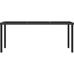 Stół ogrodowy Czarny 180 x 70 x 73 cm Technorattan vidaXL