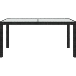 Stół ogrodowy Czarny 150 x 90 x 75 cm Technorattan vidaXL