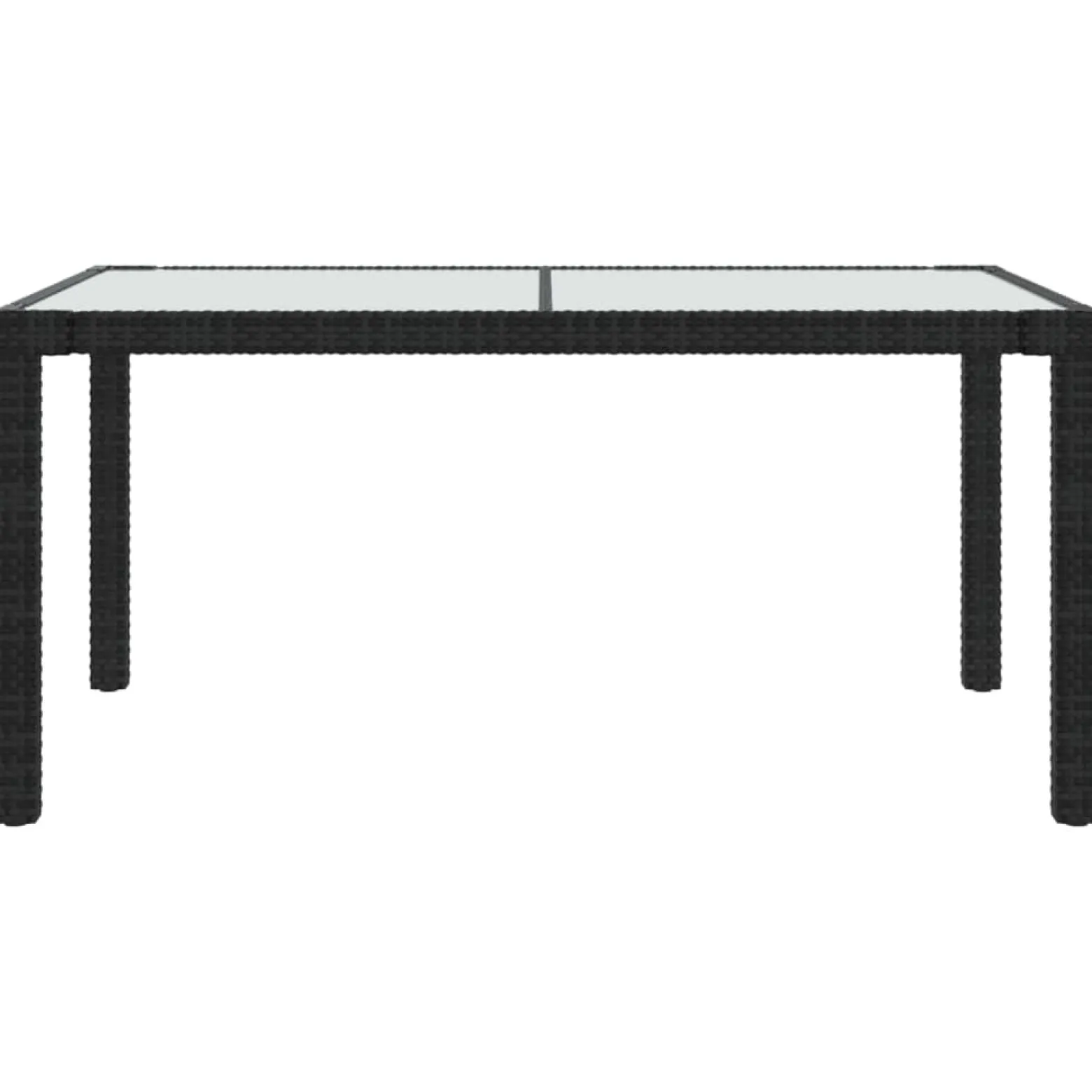 Stół ogrodowy Czarny 150 x 90 x 75 cm Technorattan vidaXL