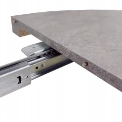 Stół okrągły czarny METAL X BETON JASNY Ø90+50+50