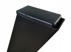 Stół okrągły czarny METAL X BETON JASNY Ø90+50+50