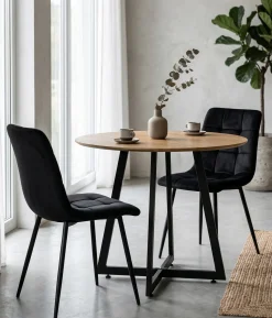 Stół Okrągły Obiadowy Skandynawski Loft 80x74cm Do Salonu Jadalni K041
