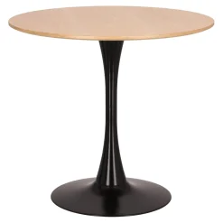 STÓŁ OKRĄGŁY Simplet Skinny dąb/czarny 80cm Z MDF W OKLEINIE