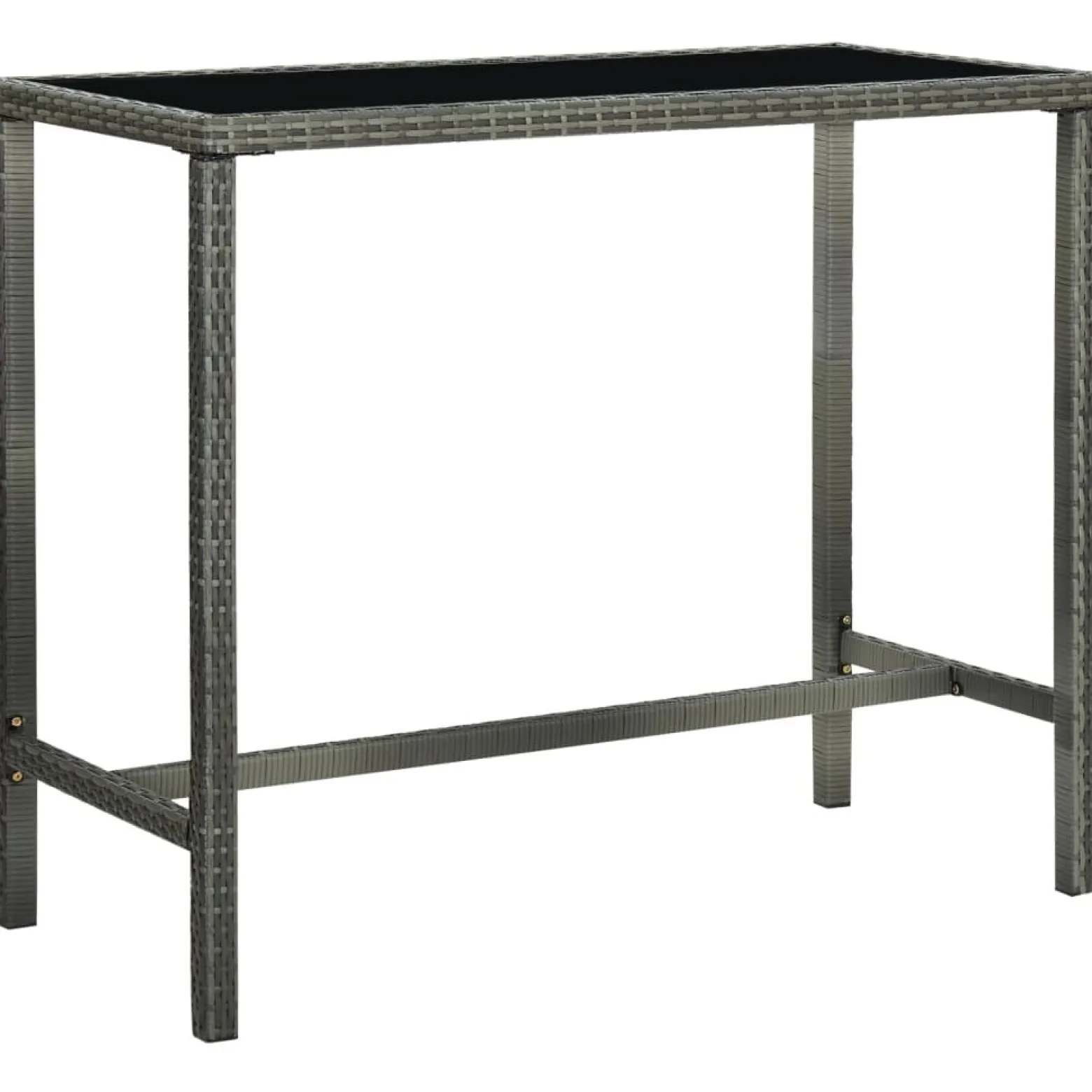 Stolik barowy Szary 130 x 60 x 110 cm Technorattan vidaXL
