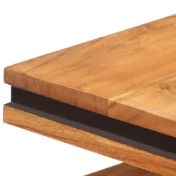 Stolik Kawowy Ława Stół Brązowy Drewniany 100x45x33 Półka Szuflady