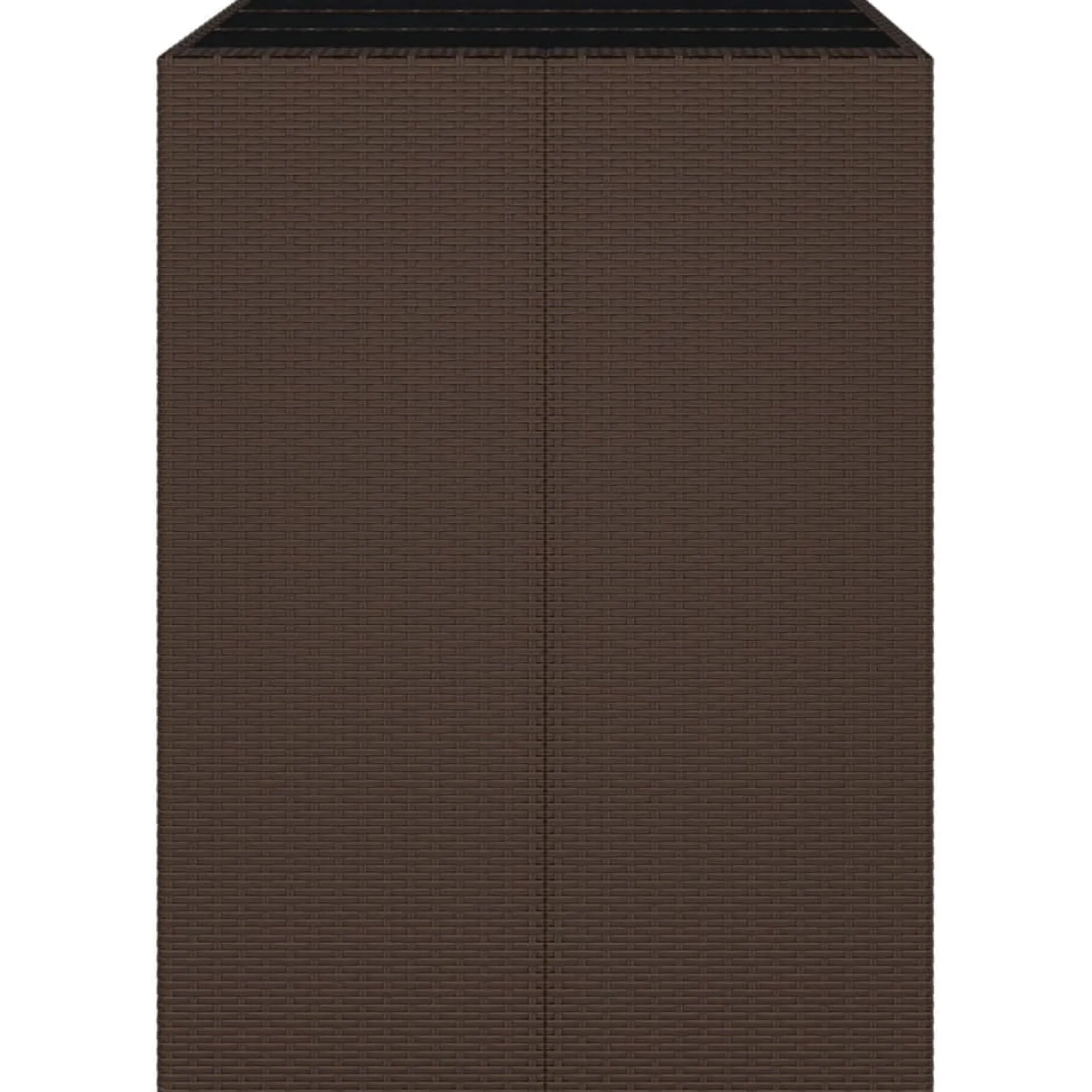 Stolik barowy ze szklanym blatem Brąz 105 x 80 x 110 cm Technorattan vidaXL