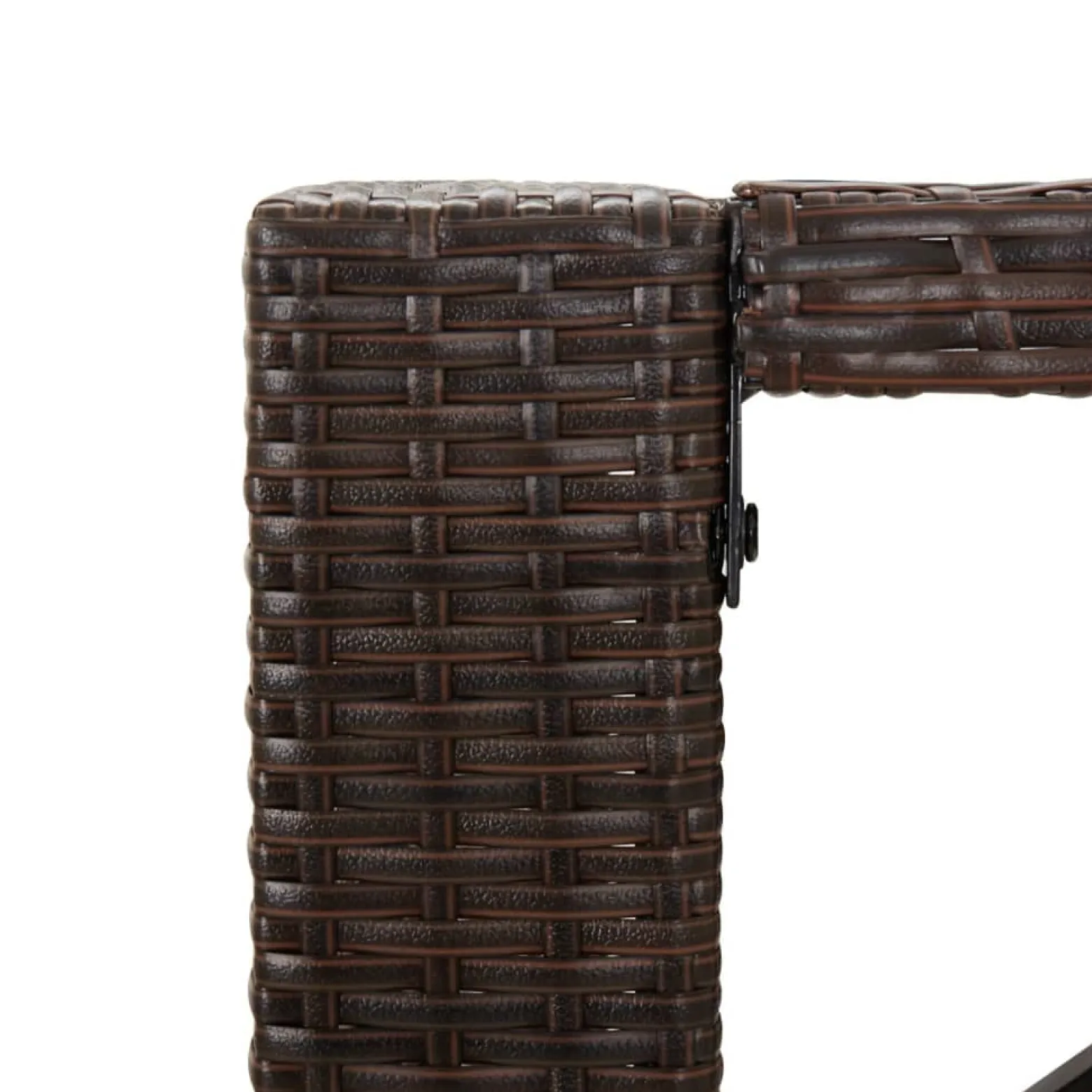 Stolik barowy ze szklanym blatem Brąz 105 x 80 x 110 cm Technorattan vidaXL