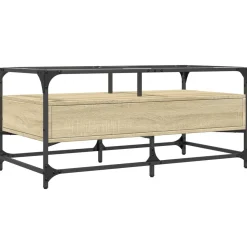 Stolik Kawowy Ława Stół Brązowy 98.5x50x45 Do Salonu Do Pokoju