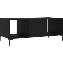 Stolik Kawowy Ława Stół Czarny 102x50x40 Drzwiczki Do Salonu Do Pokoju
