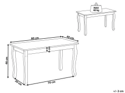 Stolik kawowy ława 80 x 40 cm czarny matowy