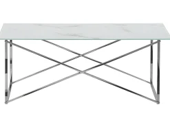 Stolik kawowy ława 50 x 100 cm marmur biały