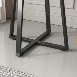 Stolik kawowy okrągły loft biały 80 cm