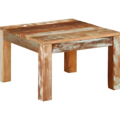Stolik kawowy Wielokolorowe 55 x 55 x 35 cm Drewno z odzysku vidaXL